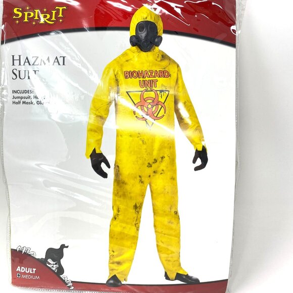 Spirit Halloween Adult Hazmat Suit Costumen Halloween Toxic Cleanup Biohazard - Picture 6 of 10